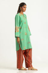 Cambric Embroidered Shirt And Print Shalwar