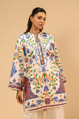 Cambric Printed Co-Ord Set With Embroidered