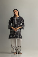 Cambric Printed Co-Ord Set With Embroidered