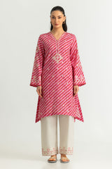 Cambric Printed Co-Ord Set With Embroidered