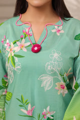 Cotton Bana Dora Embroidered Co-Ord Set
