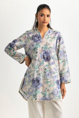 Cotton Printed Shirt With Embroidered And Dyed Trouser
