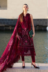 3 Piece Unstitched Embroidered Lawn Suit