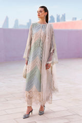 3 Piece Unstitched Embroidered Lawn Suit