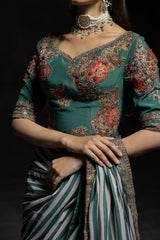 3-PC Stitched Premium Saree Collection CSS6-04P