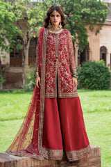 3-PC Embroidered Raw Silk CMA-6-438