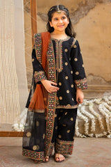 3-PC Embroidered Raw-Silk CKP-6-366