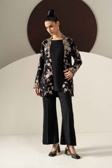 2 Piece Embroidered Linen Suit