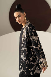 2 Piece Embroidered Linen Suit