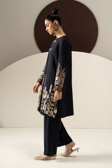 3 Piece Embroidered Linen Suit