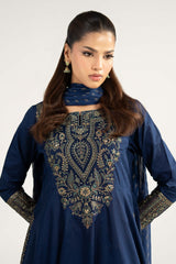 3 Piece Embroidered Dobby Lawn Suit
