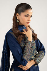 3 Piece Embroidered Dobby Lawn Suit