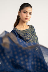 3 Piece Embroidered Dobby Lawn Suit