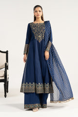 3 Piece Embroidered Dobby Lawn Suit