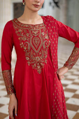 3 Piece Embroidered Dobby Lawn Suit