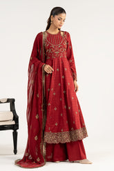 3 Piece Embroidered Dobby Lawn Suit - Elegance Redefined
