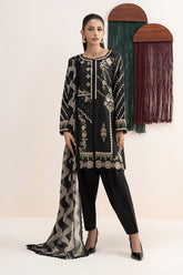 3 Piece Embroidered Dobby Lawn Suit