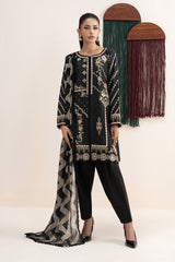 3 Piece Embroidered Dobby Lawn Suit