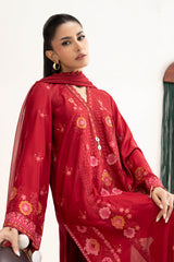 3 Piece Embroidered Arabic Lawn Suit