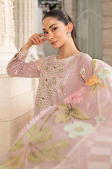 3 Piece Embroidered Dobby Lawn Suit
