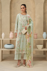 3 Piece Embroidered Dobby Lawn Suit