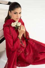 3 Piece Embroidered Dobby Lawn Suit
