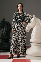 2 Piece Embroidered Raw Silk Suit