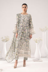 3 Piece Embroidered Dobby Lawn Suit