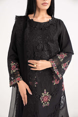 3 Piece Embroidered Dobby Lawn Suit