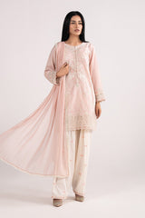 3 Piece Embroidered Dobby Lawn Suit