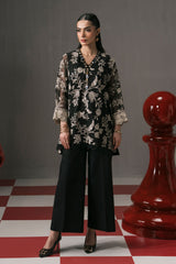 3 Piece Embroidered Cotton Net Suit
