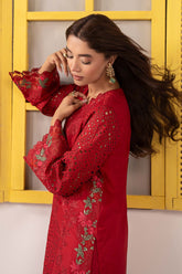 3 Piece Embroidered Dobby Lawn Suit