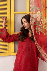 3 Piece Embroidered Dobby Lawn Suit