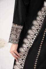 3 Piece Embroidered Linen Suit