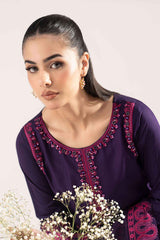 3 Piece Embroidered Linen Suit