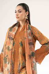 3 Piece Embroidered Linen Suit