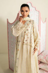 3 Piece Embroidered Raw Silk Suit
