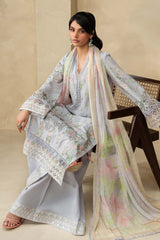 3 Piece Embroidered Dobby Lawn Suit
