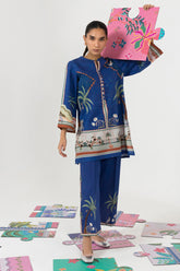 Stitched Printed Khaddar Shirt