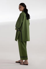 Stitched Slub Khaddar Shirt + Bottom