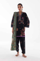 Stitched Linen Muzlin Suit