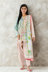 Stitched Embroidered Muzlin Suit