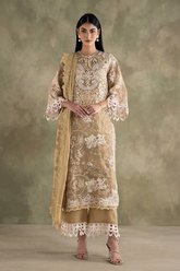 Stitched Embroidered Cotton Slub Suit