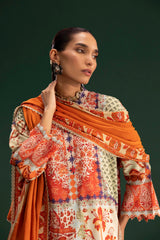 Stitched Printed Linen Suit