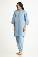 Jacquard Dyed Shirt And Cambric Trouser