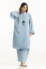 Jacquard Embroidered Shirt And Dyed Shalwar