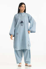 Jacquard Embroidered Shirt And Dyed Shalwar