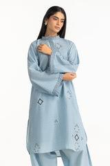 Jacquard Embroidered Shirt And Dyed Shalwar