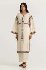 Jacquard Printed Shirt And Dyed Trouser
