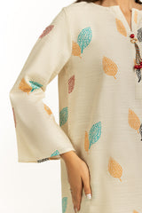 Khaddar Jacquard Slub Printed Co-Ord Set